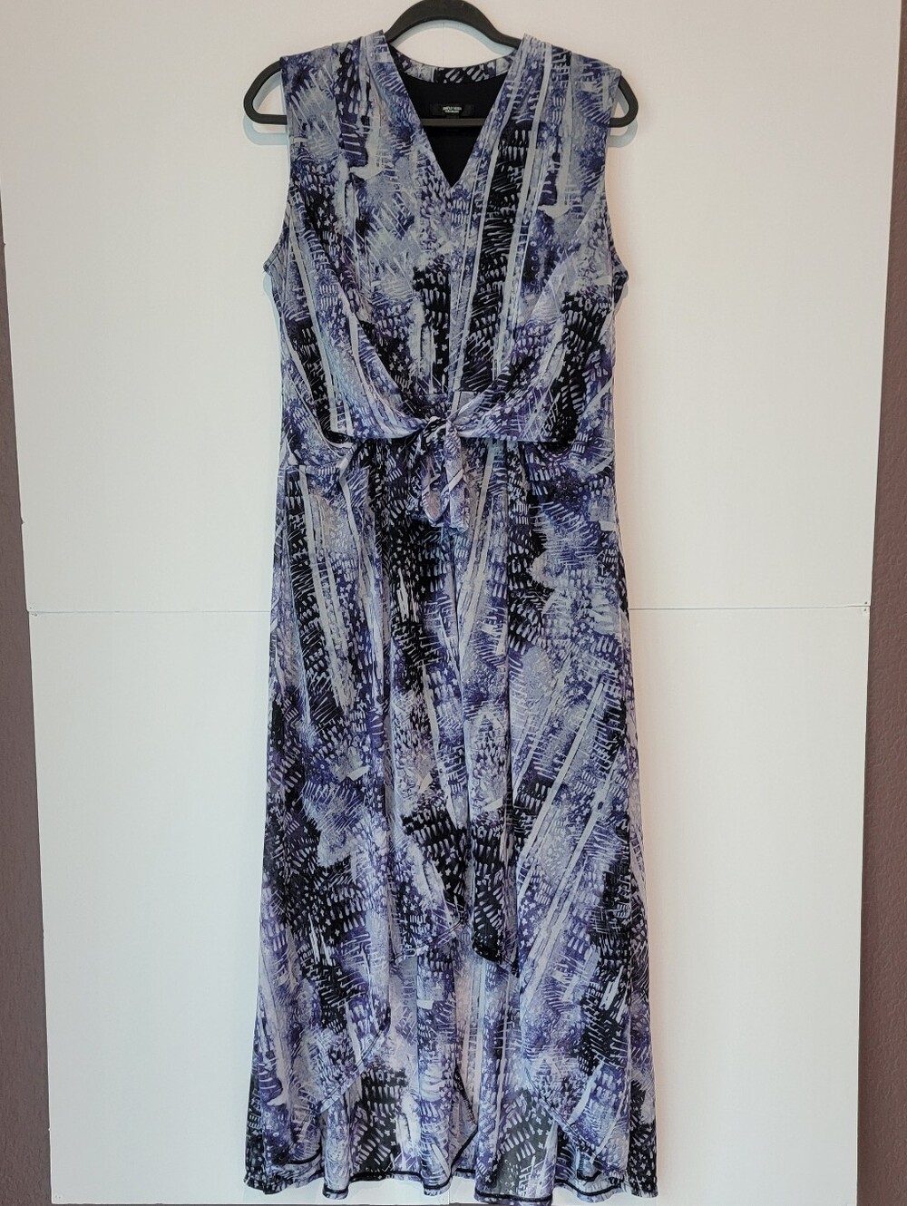 Simply Vera Vera Wang Abstract Print High Low Maxi Dress Size Medium